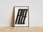 Free (black) poster