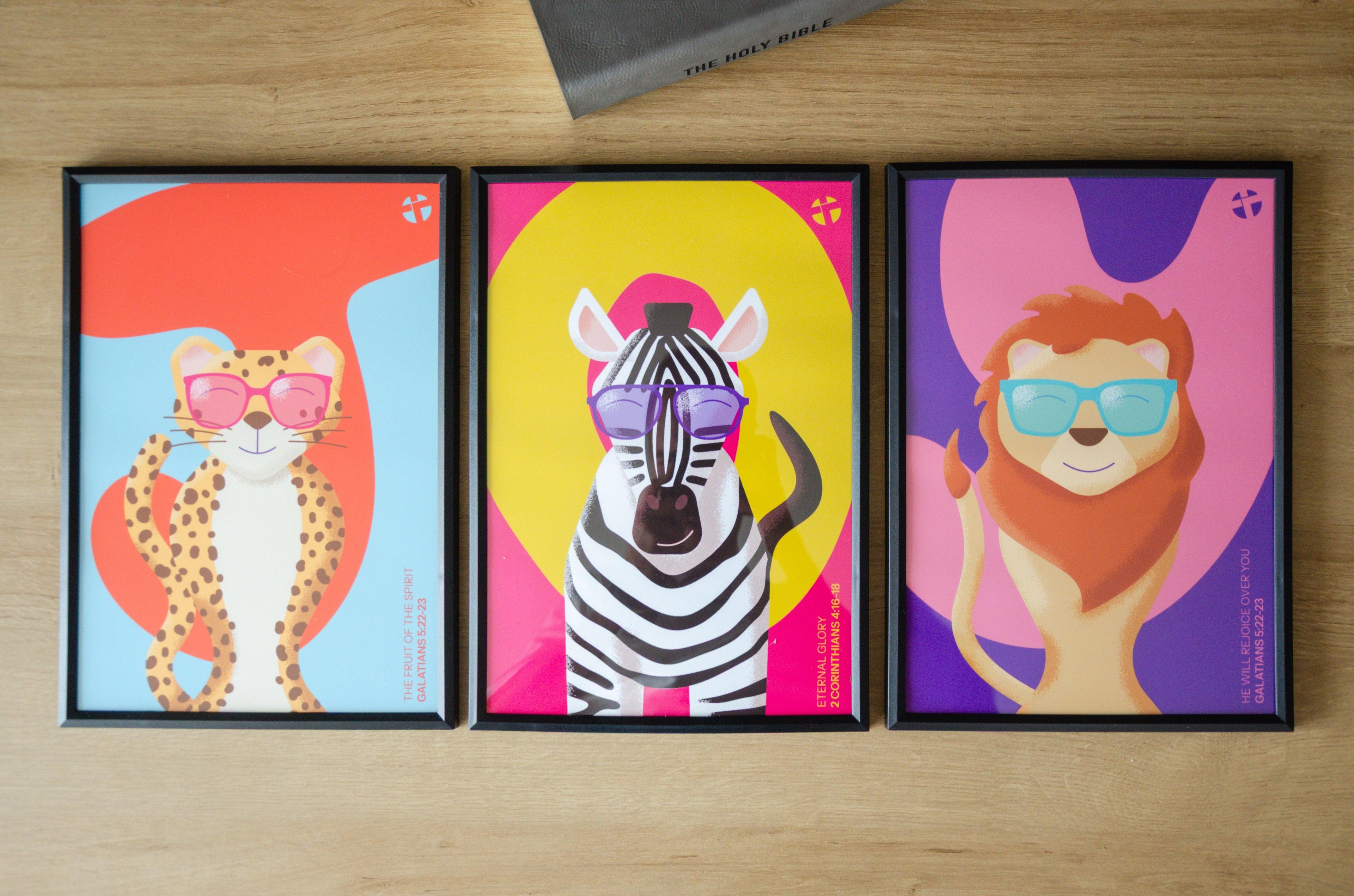 Joyful Animals (set of 3 posters)