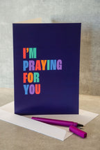 I'm Praying For You (dark) greetings card