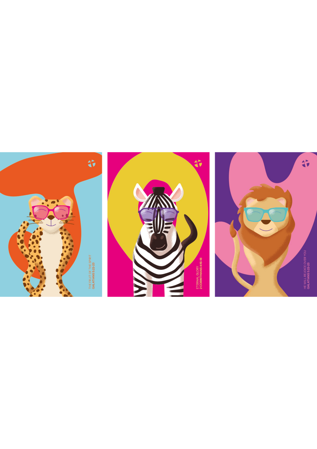 Joyful Animals (set of 3 posters)