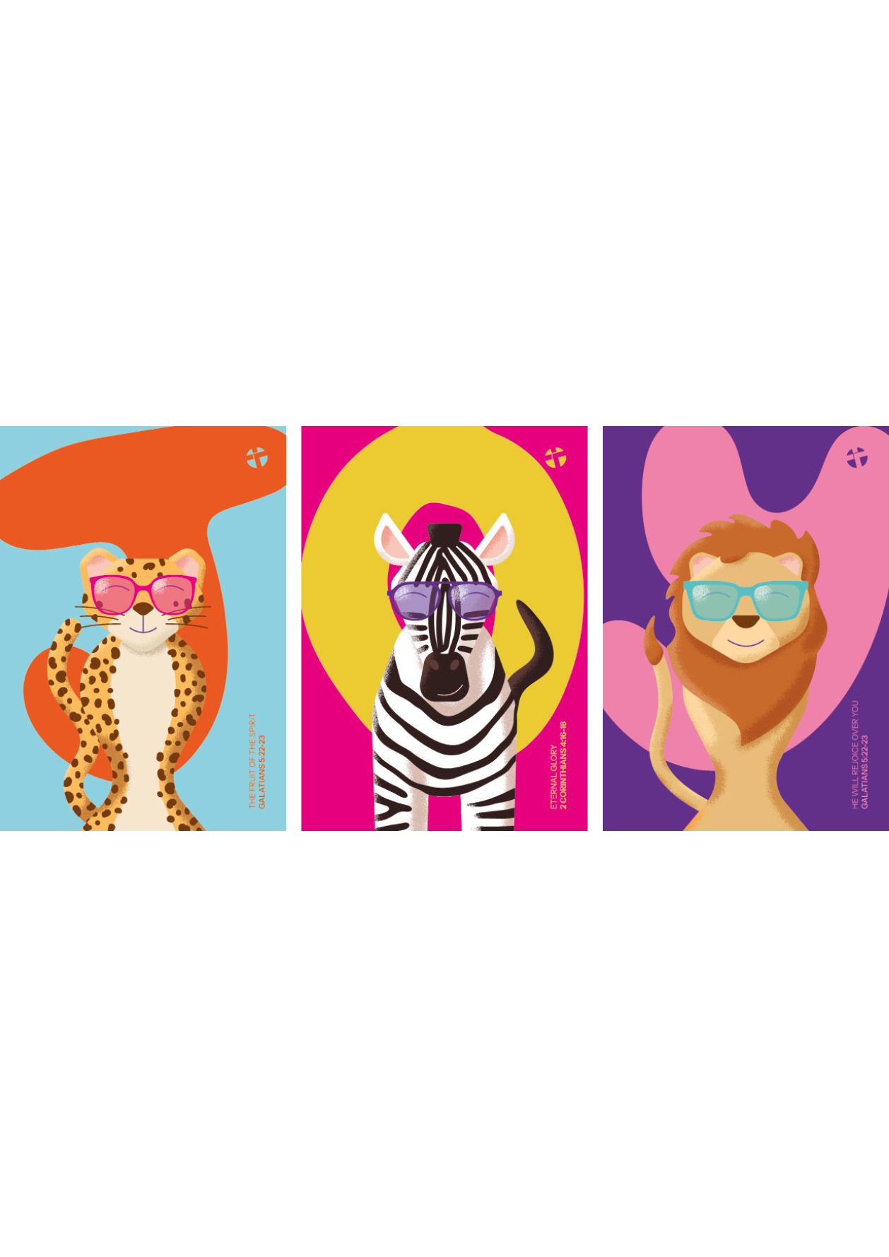 Joyful Animals (set of 3 posters)
